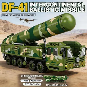 Military Missile Car Building Set, Tank Missile Vehicle Armor Model Toy, Ideal Gift for Kids Aged 6-8, Abs Material, Educational Toy