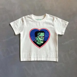 Vintage Frankenstein Monster Graphic Baby Tee, Retro Frankenstein Tshirt, 90s Style Baby Tee, Halloween Baby Tee