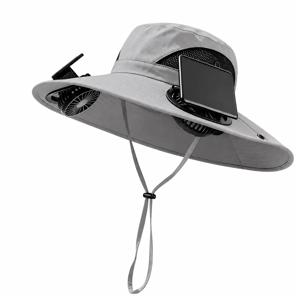 Unisex Solar-Powered Hat with Fan - 1-Fan/2-Fan Styles, Breathable Wide-Brim, Adjustable Speed, Adjustable Strap, Ideal for Travel, Gardening