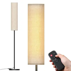 65" LED Floor Lamp with Fabric Shade - White for Living / Bedroom