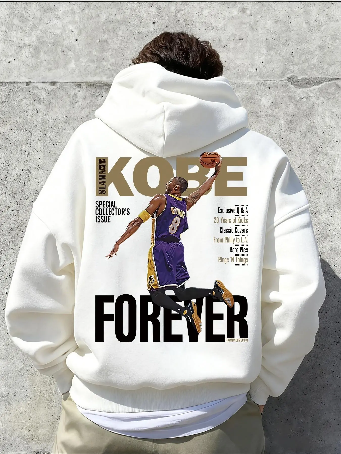 Men's Kobe Bryant Tribute Hoodie, Streetwear Pullover with Kobe Forever Graphic, Vintage Basketball Design, Fitted Style, Perfect for Lakers Fans