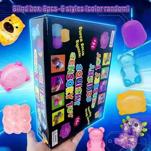 8pcs/set - New Unique Stress Relieving Blind Box with Multiple Styles of Maltose Pinching Music for Stress Relieving Creativity, Slow Rebound Pinching, Decompression Squeeze, Stress Relieving Toy, Suitable for Small Gifts at Parties, Gatherings and Events