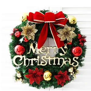 Christmas decorations 30cm Christmas simulation wreath door hanging Christmas tree accessories