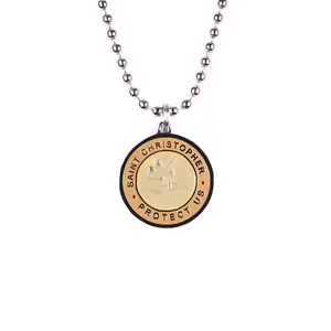 St. Christopher Necklace - Neutrals Tans