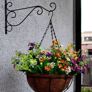 2pcs Hanging Plant Brackets, 10-Inch Iron Wall-Mounted Hooks, Metal Brackets for Indoor/outdoor Use, Includes Screws