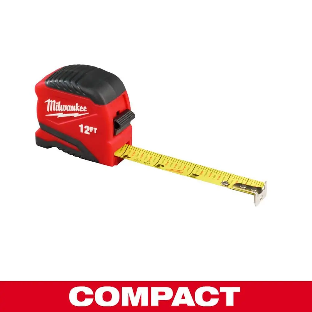 12 ft. Compact Tape Measure with Fractional Scale - TikTok Shop