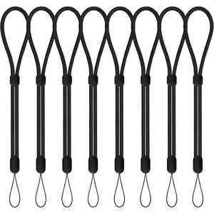 Wrist Strap Lanyard, 8 Pack Adjustable Wristlet Phone Lanyards for , Cell Phone, Camera, USB Flash Drives, Flashlight, , ID Name Tag Badge(Black)