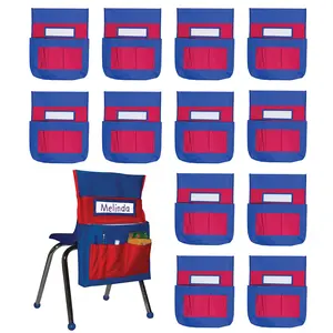 Carson Dellosa Chairback Buddy™ Blue and Red 12 Pack Pocket Chart Storage