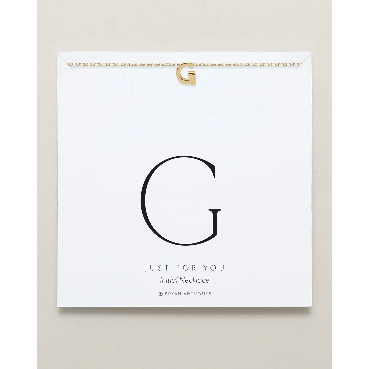 Just For You Initial Necklace — G
