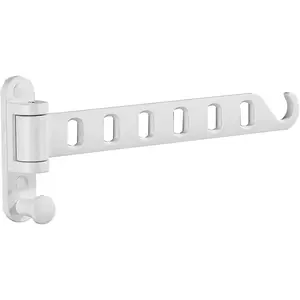JOOM Laundry Drying Rack Wall Mounted Clothes Drying Rack Clothes Hanger -Coat Hanger Holder White