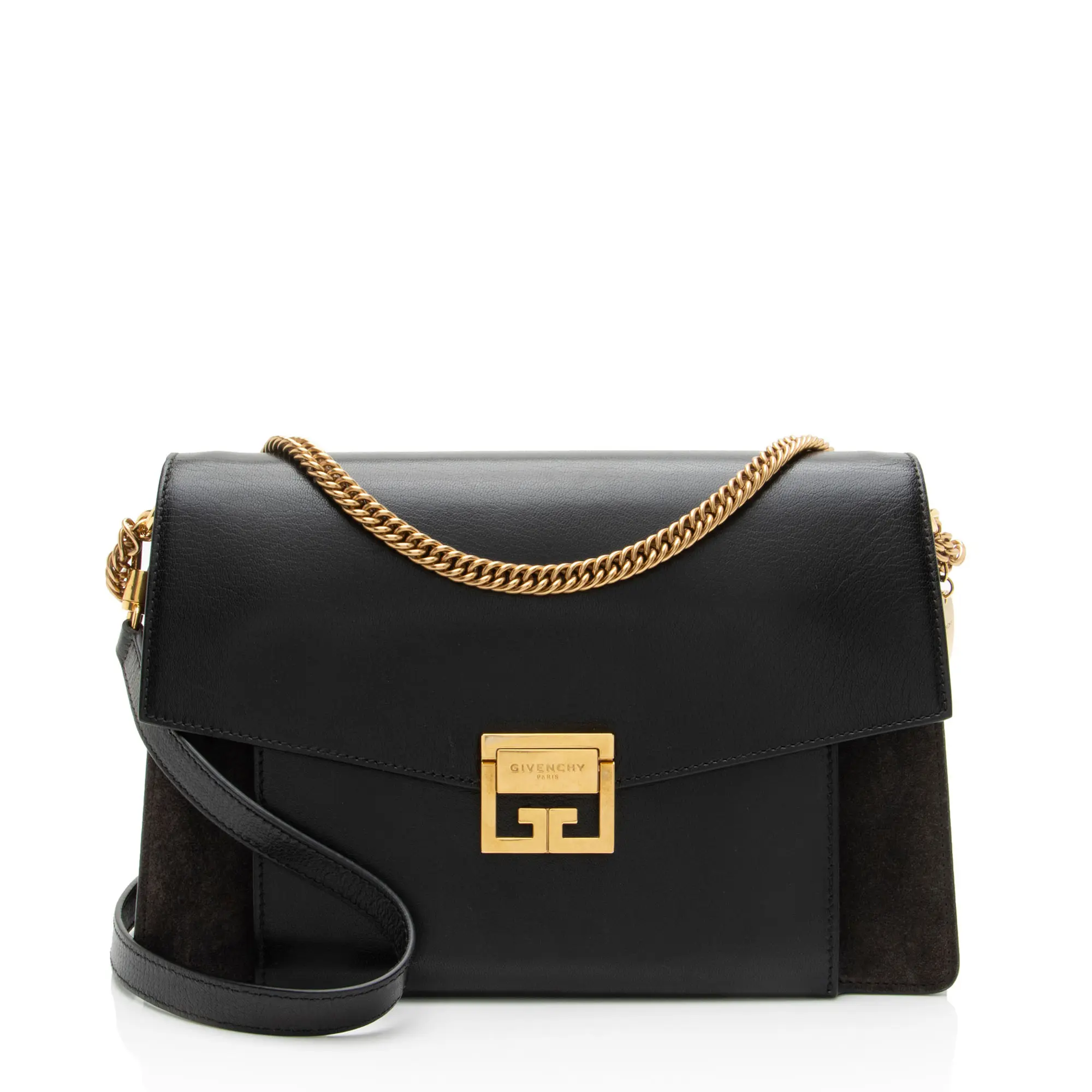 Pre-owned GIVENCHY Leather Crossbody Bags Suede GV3 Medium Shoulder Bag
