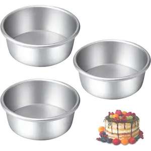 3 Pack 4.5 Inch Small Cake Pan,  Bento Cake Pan, Small Round Baking Pans for Mini Cakes, Non-Stick, Easy Releasing and Cleaning, Ideal for Miniature, Bento, Layered Cakes and Cupcakes
