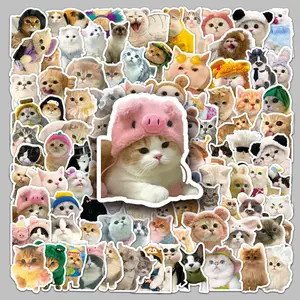 100 Adorable Cat and Pet Funny Emoji Stickers, Suitable for Scrapbooks, Diaries, Laptops, Water Bottles, Cars, and Other Items. A Gift with A Positive Message and Based on Beliefs.