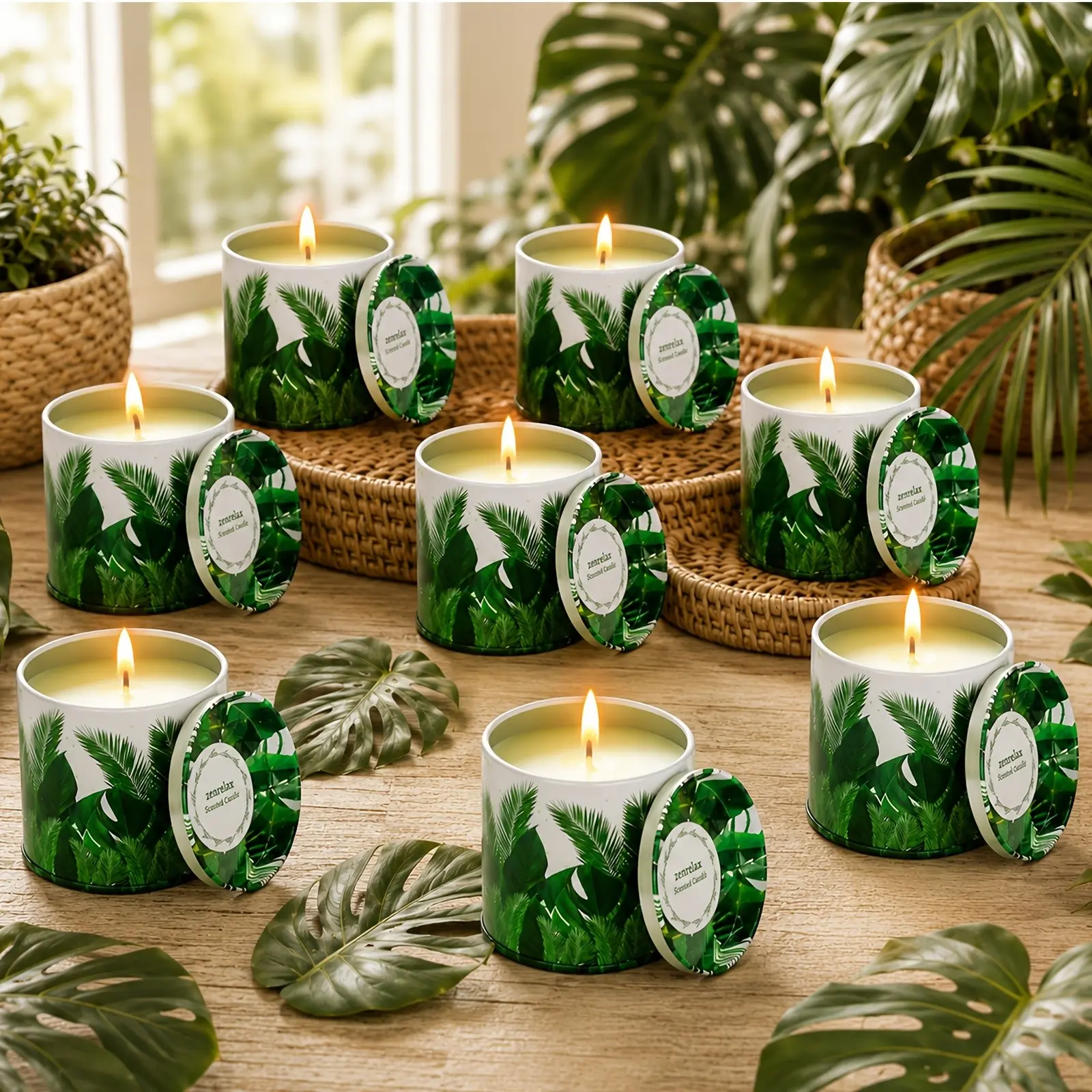 Citronella Candles, 8-Pack | 6.5oz Pack, Citronella Candles Set, Outdoor And Indoor Use, for Patio Camping Picnic Backyard Room, Family Balconies, Home Decor, Mother's Day Gifts, Summer Candles