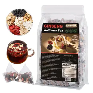 Boost Kidney Health & Cleanse Liver,Ginseng Ten Treasure Herbal Tea, 20 Bags, Daily Vitality & Energy Support Beverage