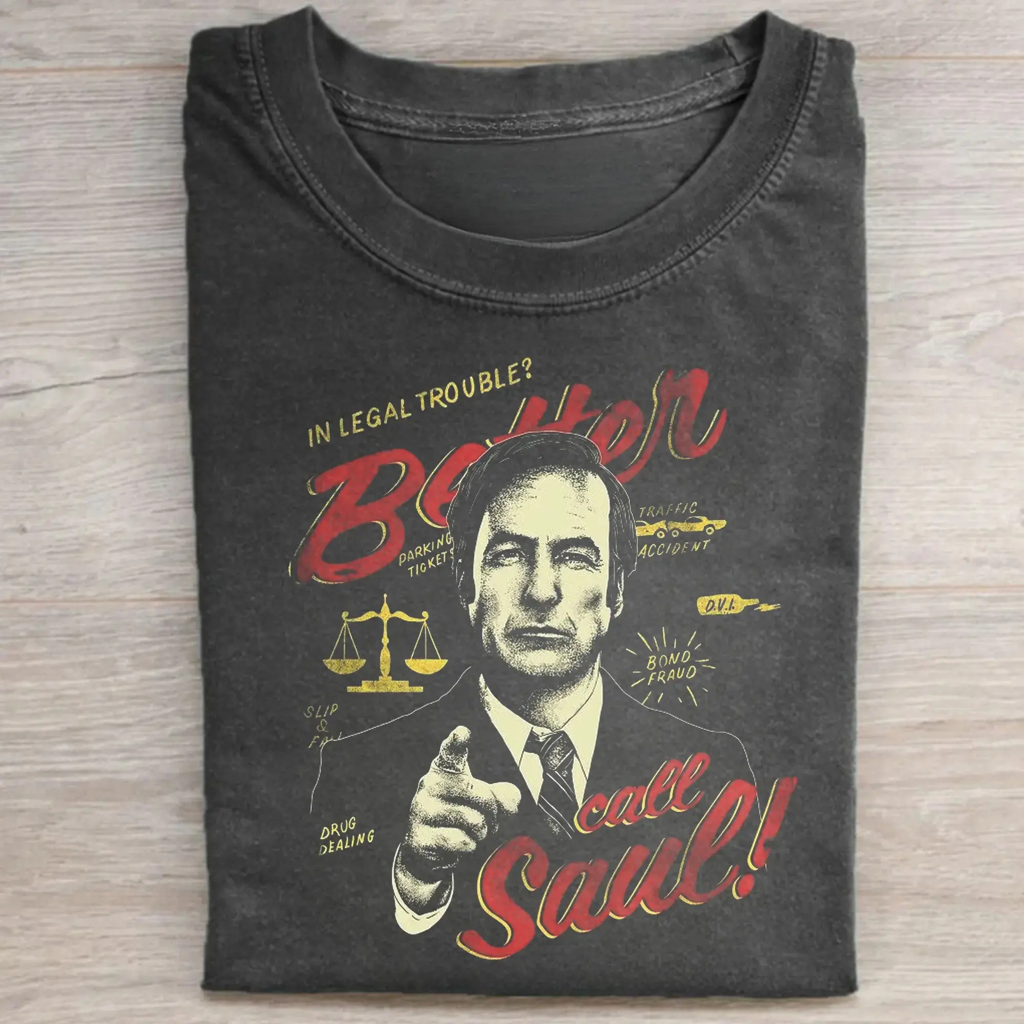 Vintage Need a Lawyer Better Call Saul Graphic Tee - Better Call Saul Movie Shirt - Breaking Bad Series - Saul Goodman, Mike Ehrmantraut, Gus Fring, Walter White, Jeese Pinkman Shirt - Iconic Movie Sh