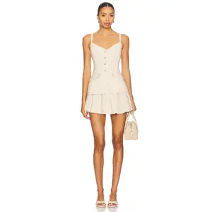 Amanda Uprichard x REVOLVE Wesley Skort Romper in Bone