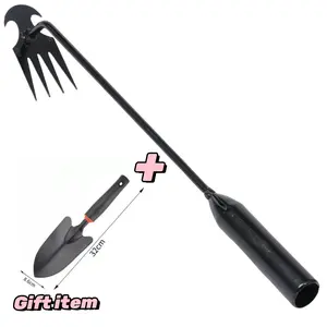 Garden Weed Pulling Tool Uprooting Weeding Tool, 4Teeth Weed Puller Tool Manganese Steel GardenWeeder Tool for Vegetable Gardening and backyard farm growing（useful small tools as a gift）