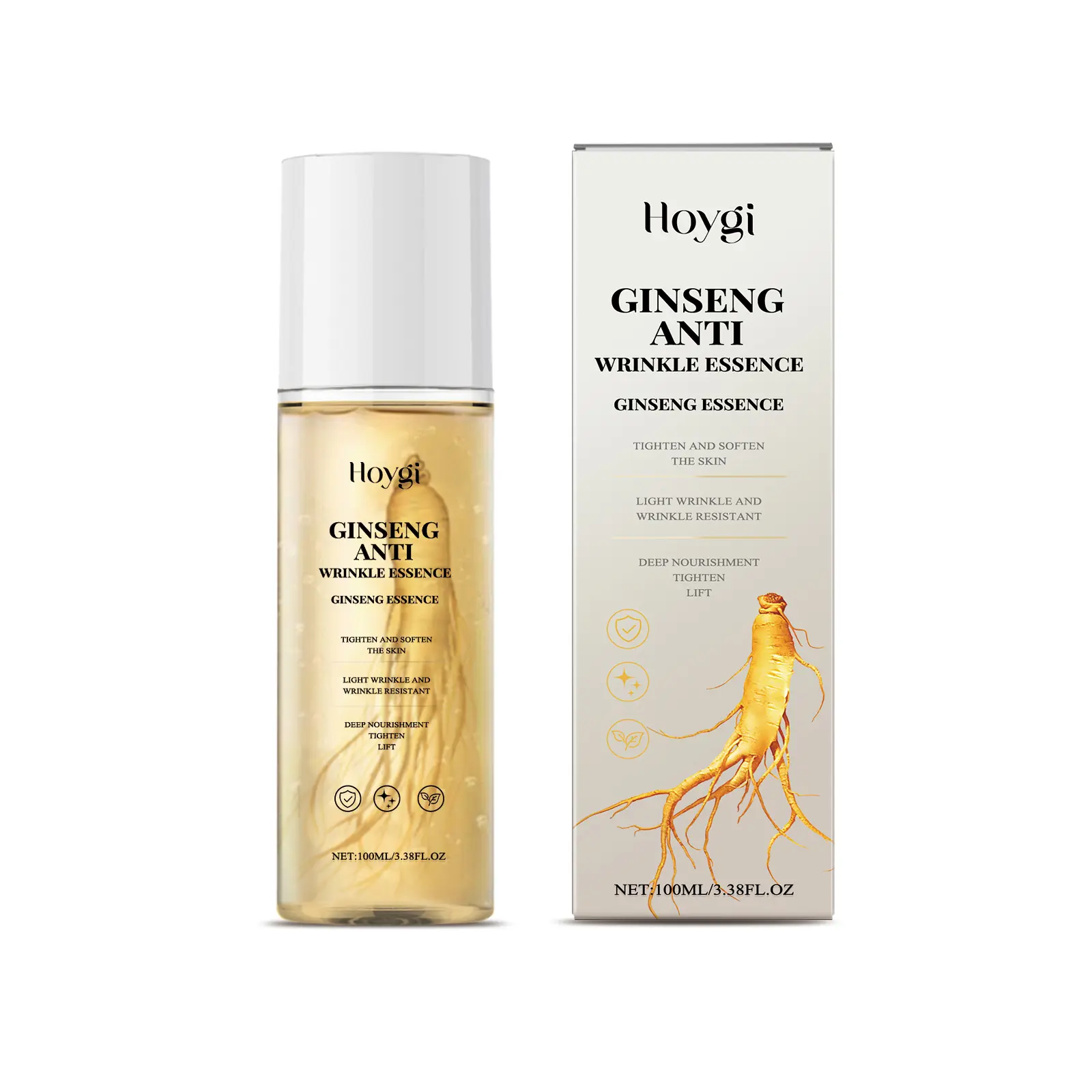 Wild Ginseng Extract Firming Face Serum, Hydrating Anti-Aging Moisturizer for Repair & Contouring, Natural Beauty Serums & Essences for Plump Radiant Sensitive Skin - 100ml, Plump Skin, All Skin Types