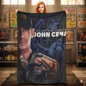 John Cena Wrestling Blankets Super Warm Print Plush Throw Flannel Blanket For Girls Boys Living Room Flannel Bedspread Bed Cover Skin-Friendly, Lightweight And Soft