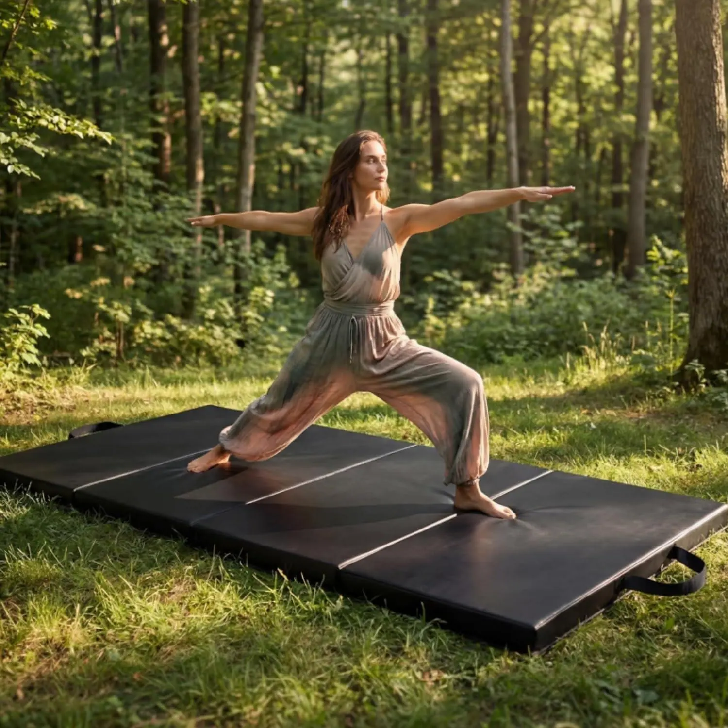 Garvee 6.2x3 ft Gymnastics Mat, 5-fold (1.3 inch thick) / 4-fold (2 inch thick) Tumbling & Exercise Pad, Folding Floor Mat for Home Workouts, Yoga, Pilates, Aerobics and Martial Arts Training