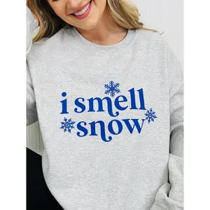 I Smell Snow Graphic Crewneck Sweatshirt