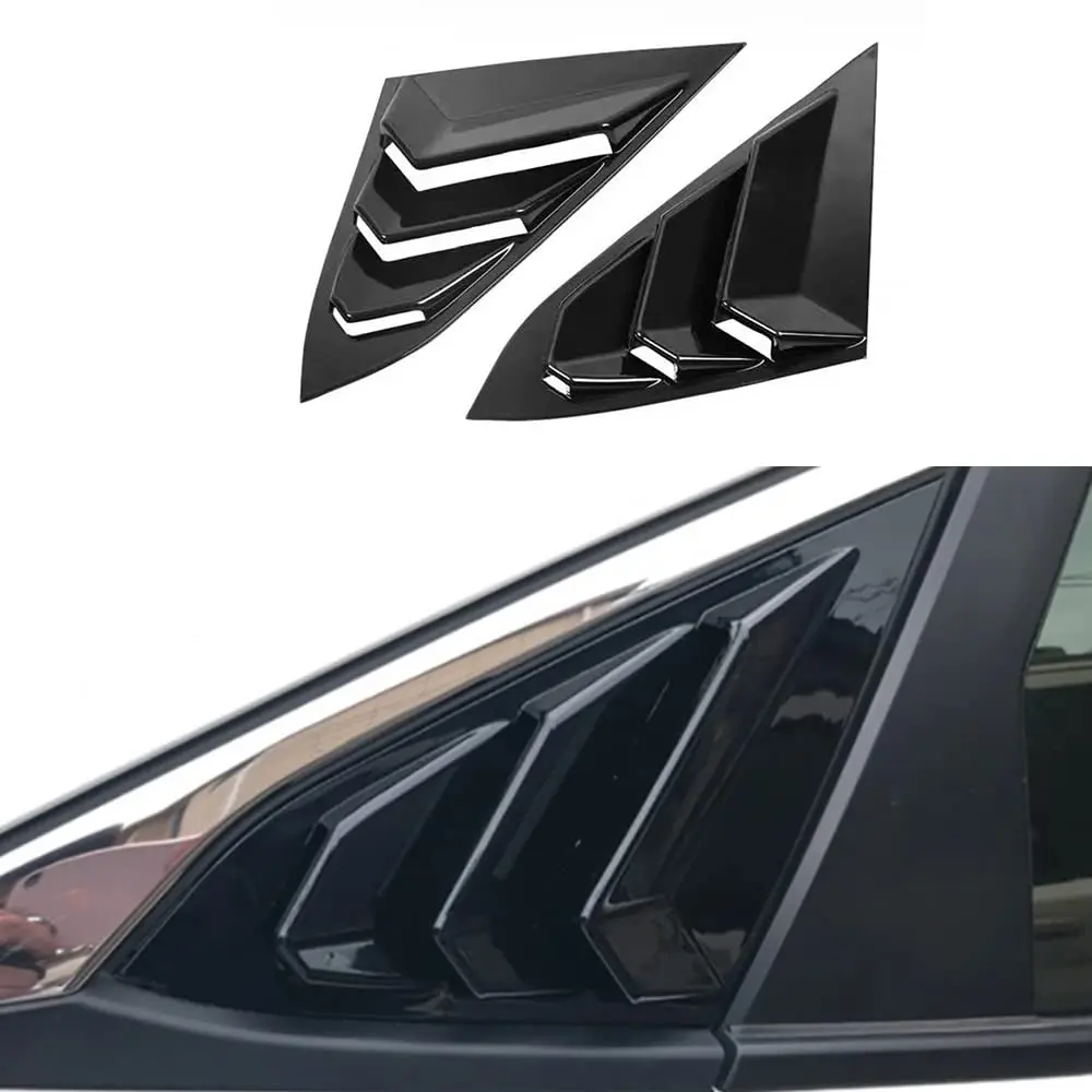 Rear Side Window Louver Decorative Cover, Car Accessory for 2016-2020 10th Gen Honda Civic Sedan, Automotive Exterior Accessory for Aesthetic Upgrade & Cool Look