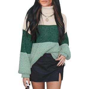 WIHOLL Turtlenecks Tops for Women Oversized Sweaters Fall Outfits 2025 Plus Size Clothes Long Sleeve Shirts Triple Color