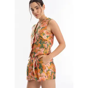 Frida Brocade Shorts - Royal Brocade