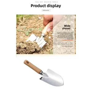 Multifunction Weeder Transplant, Stainless Steel Garden Weeder Hand Weeding Removal Cutter Puller Tools, Wood Handle