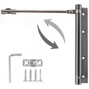 🚪 Automatic Door Closer for Home| Easy to Install Safety Spring Door Closers| Convert Hinged Doors to Auto Self Closing| Adjustable Speed| Complete with Arm, Screws & Wrench