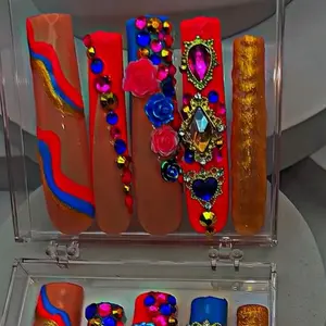 Wrapped in gold/ pink blue