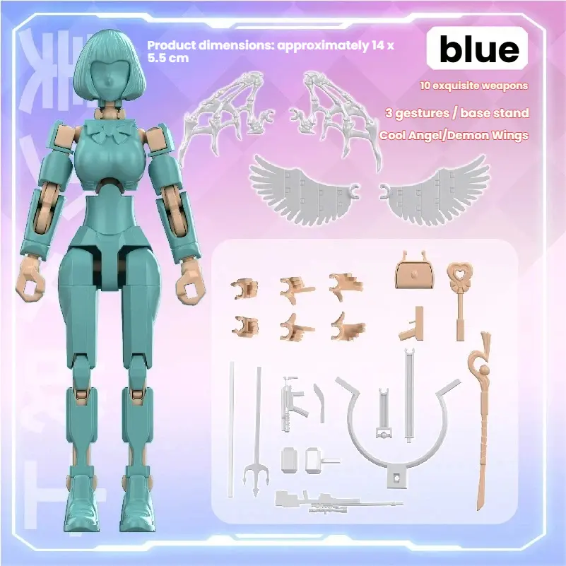 Magical Girl Teal + Wings + Stand