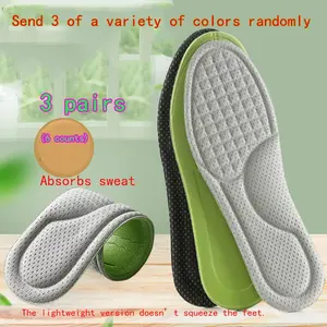 3 Pairs Thin All-Season Cloud Insoles, Memory Cotton Comfortable Shoe Inserts for Men and Women, Best Foot Support, Daily Wear