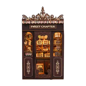 Sweet Chapter DIY 3D Wooden Creative Handcrafted Assembly Cottage Unisex Wooden Components for Enthusiasts and Hobbyists Natural Rustic Look