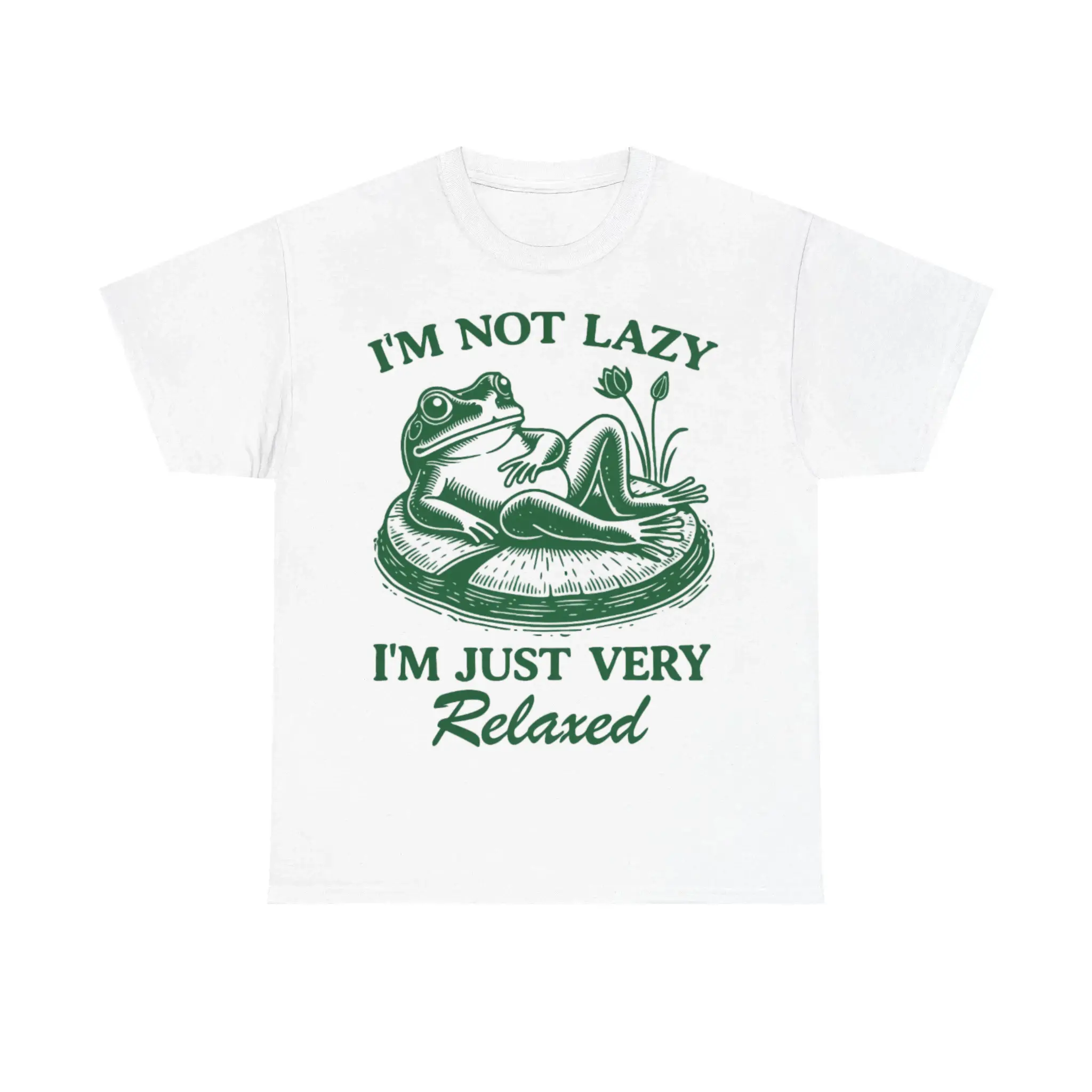 Relaxed Frog Funny T Shirt - Men’s Graphic Tee | Your Go-To Comfort T Shirt for Guys  funny t-shirts meme  funny graphic tee