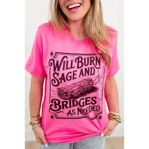 Plus/Reg Short Sleeve "Will Burn Sage and Bridges..." Graphic Tee