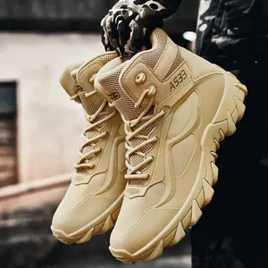 Men's Tactical Boots Lightweight Boots Side Zipper Jungle Boots Combat Desert Boots