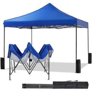 GIANNA 10x10 FT Pop Up Canopy Tent with Slant Legs and Carrying Bag, Easy Setup Outdoor Shelter for Patio, Garden, Beach
