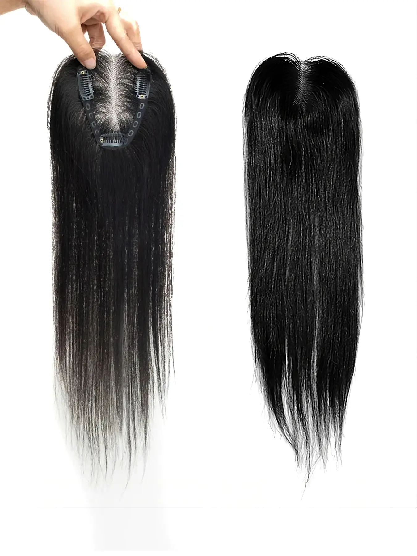100% Premium Human Hair Wig Topper, Medium Length 16-18 Inches, Lightweight Breathable, Handmade 3x4 Area, Suitable for Women, Glueless Hd Wigs