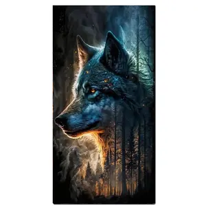Large Size 5D DIY Full Round Drill Diamond Painting Wolf Kit Home Decoration Art Craft