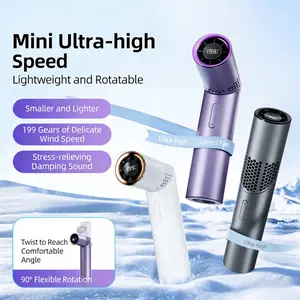 2026 Lipstick Fan Portable USB Rechargeable 3-in-1 Handheld Neck & Desk Fan Mini Personal Cooling Fan for Travel Outdoor Gift