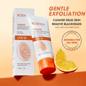 KCSEVEN Orange Exfoliating Gel LF16-35 Natural Peel Gentle Non-Irritating Facial Body Scrub for All Skin Types Deep Cleaning Removes Dead Skin Cells & Blackheads Christmas Gift