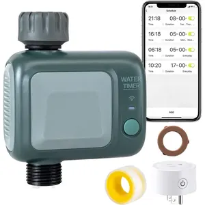 WiFi Sprinkler Timer & Timer for Lawn, - APP Remote,-Based Irrigation System, Faucet Timer with Auto Saving, Easy Installation