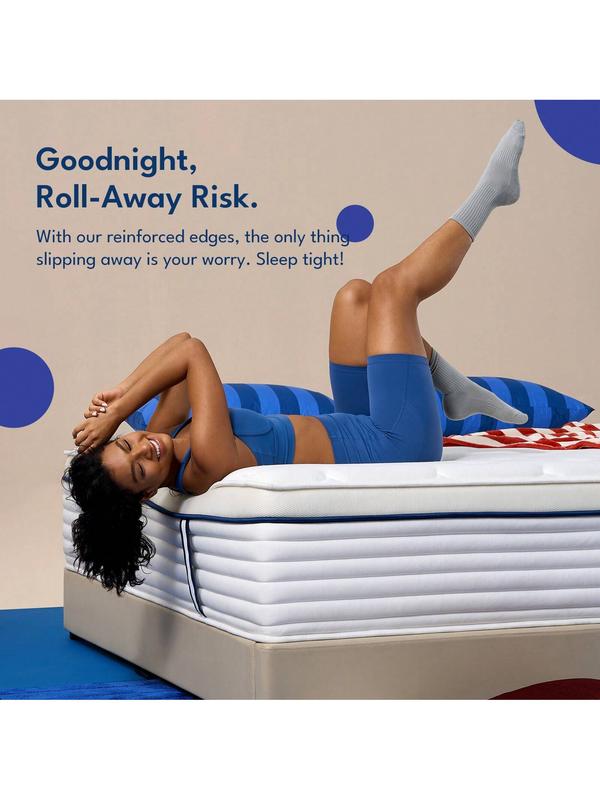 12/14-inch hybrid mattress with zoned support, fiberglass-free, reinforced edge coil memory foam, pressure relief and motion isolation, CertiPUR-US certified, suitable for single/double mattresses, providing an undisturbed, quiet sleep experience.