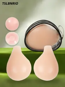 Large Size Non-Buckle Spoon Type Self-Adhesive Chest Sticker Silicone Focus Protective Sticker Storage Box Designed for Large Chest Anti-sagging Chest-revealing Portable Storage More Hygienic