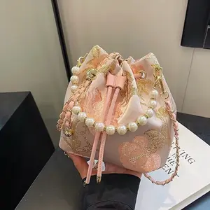 Pearl Elegance Drawstring Bag