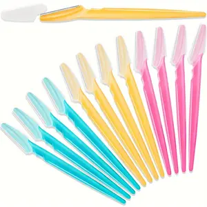 12 Pcs Eyebrow Razor set , Multipurpose Exfoliating Dermaplaning Tool for Face, Facial and Eyebrow Shaper with Precision Cover for Women Men, Easy to Use