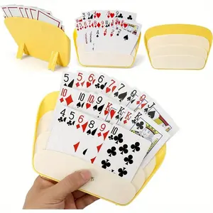 3-layer folding playing card / UNO card stand, suitable for the lazy, freeing your hands, with high capacity to hold 40 playing cards, with a divider design, travel card stand, desktop card stand, suitable for Christmas, parties and gatherings