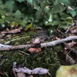 Sunstone Copper Wire Wrapped Ring